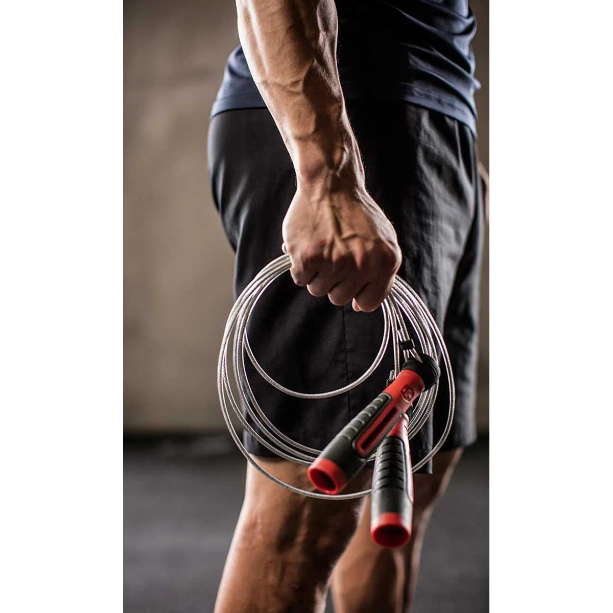 Harbinger 10" 90 Degree Handles Pro Speed Jump Rope - Red - Image 3